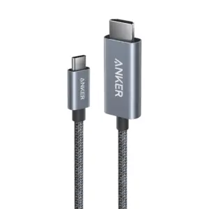 كابل انكر نانو تايب سى إلى HDMI بطول 6 أقدام بدقة 4K@60Hz ، مضفر فائق السرعة - أسود