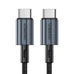 كابل شوتيك Type-C إلى Type-C بتقنية PD60W للشحن السريع بطول 1.2 متر باللون الأسود