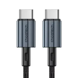 كابل شوتيك Type-C إلى Type-C بتقنية PD60W للشحن السريع بطول 1.2 متر باللون الأسود