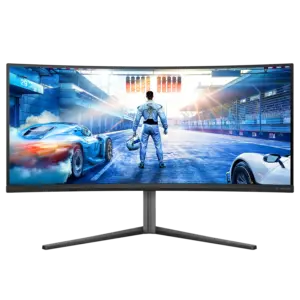 شاشة ألعاب فيليبس إيفنيا كيرف 34 بوصة بدقة QD-OLED ومعدل تحديث 175 هرتز - أسود