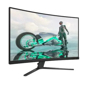 شاشة ألعاب فيليبس إيفنيا VA منحنية QHD بحجم 31.5 بوصة - أسود