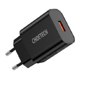 Choetech QC 3.0 18w USB Wall Charger, Black